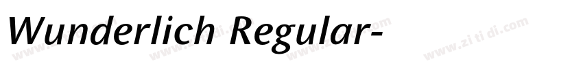 Wunderlich Regular字体转换